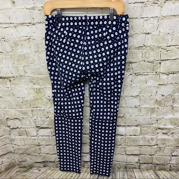 J Crew Winnie Pant In Stretch Cotton Floral Flat Front Side Zip Pants - Picture 4 of 6